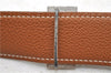 Auth HERMES Constance Ladies Leather Belt Size 70cm 27.6" Black Brown Box 3085D