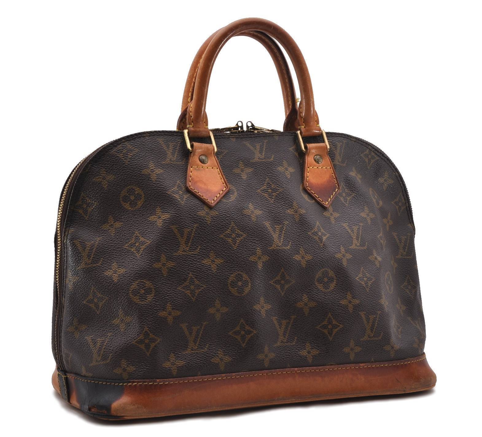 Authentic LOUIS VUITTON Monogram Alma Hand Bag M51130 LV 3086B