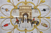 Authentic HERMES Carre 90 Scarf "Buckingham Palace" Silk Red 3087D
