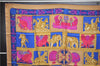 Authentic HERMES Carre 90 Scarf "TORANA" Silk Blue Beige Box 3087E