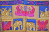 Authentic HERMES Carre 90 Scarf "TORANA" Silk Blue Beige Box 3087E