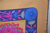 Authentic HERMES Carre 90 Scarf "TORANA" Silk Blue Beige Box 3087E