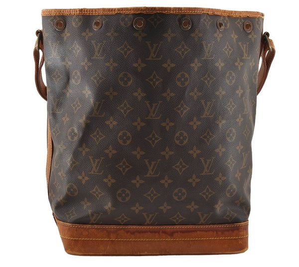 Authentic Louis Vuitton Monogram Noe Shoulder Drawstring Bag M42224 LV 3090I