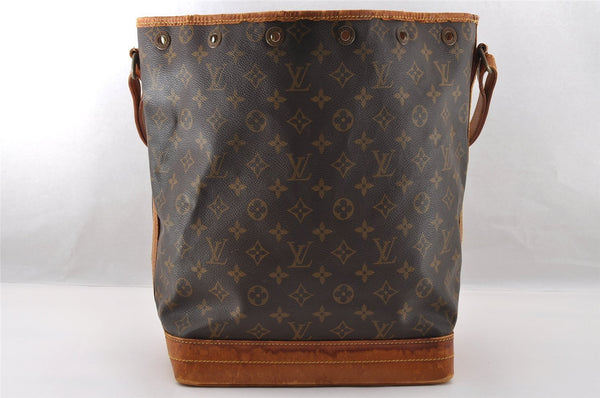 Authentic Louis Vuitton Monogram Noe Shoulder Drawstring Bag M42224 LV 3090I
