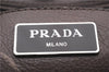 Authentic PRADA Leather Shoulder Hand Bag Gray 3091D