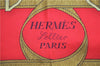 Authentic HERMES Carre 90 Scarf "Eperon d'or" Silk Red 3091E