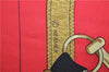 Authentic HERMES Carre 90 Scarf "Eperon d'or" Silk Red 3091E