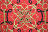 Authentic HERMES Carre 90 Scarf "Eperon d'or" Silk Red 3091E