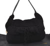 Authentic FENDI Chef Bag Vintage Shoulder Bag Purse Knit Leather Black 3091I