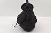 Authentic FENDI Chef Bag Vintage Shoulder Bag Purse Knit Leather Black 3091I