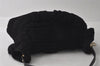 Authentic FENDI Chef Bag Vintage Shoulder Bag Purse Knit Leather Black 3091I