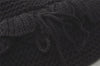 Authentic FENDI Chef Bag Vintage Shoulder Bag Purse Knit Leather Black 3091I
