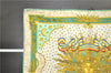 Auth HERMES Petit Carre 40 Scarf Handkerchief "GLORIA SOLI" Silk Green 3092D