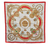 Authentic HERMES Carre 90 Scarf "KOSMIMA" Silk Red 3092E