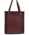 Authentic Cartier Cabochon Shoulder Tote Bag Purse Leather Bordeaux Red 3092I