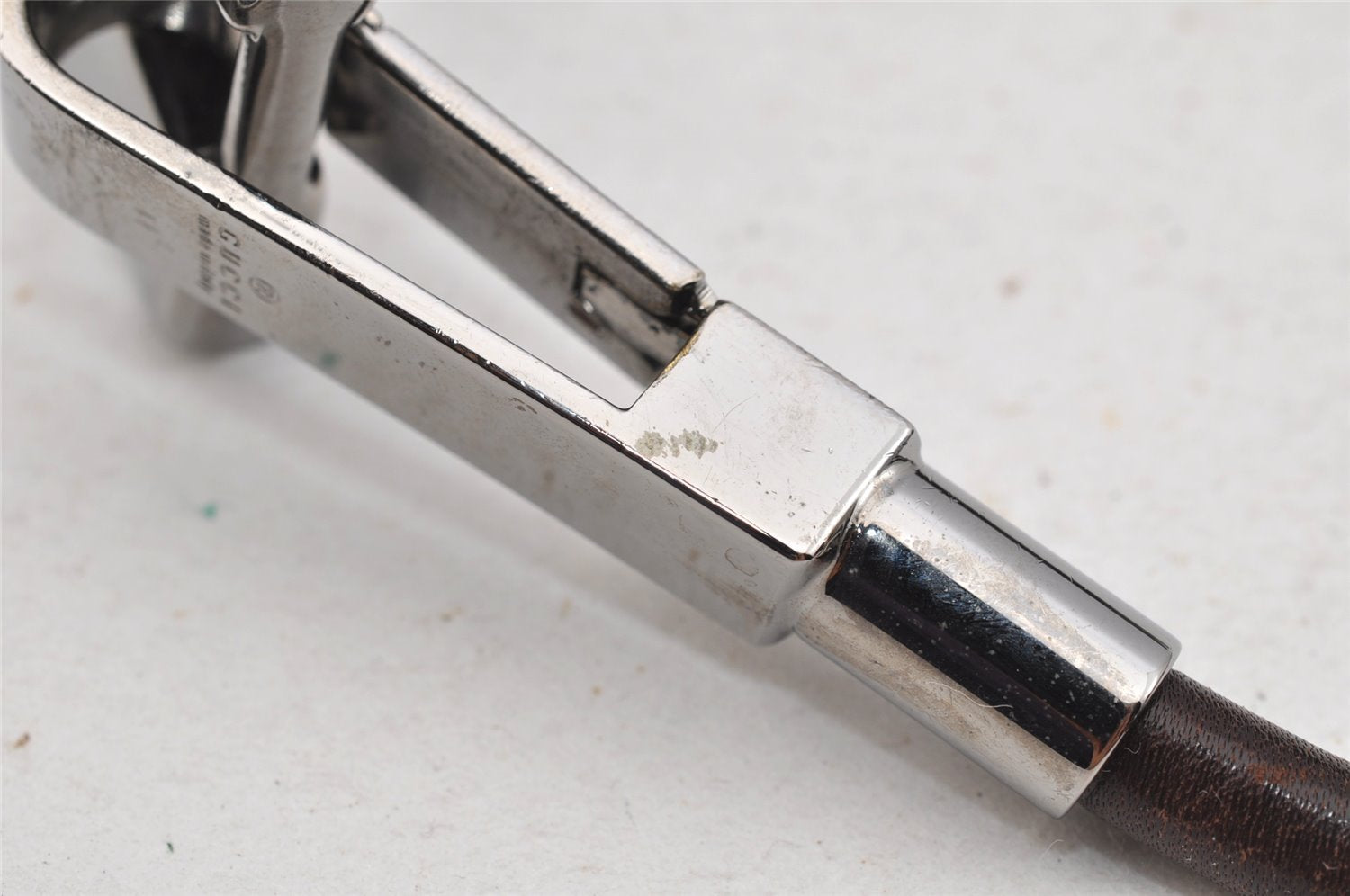 Authentic GUCCI Shoulder Hand Bag Purse GG Canvas Leather 01234 Brown 3093I