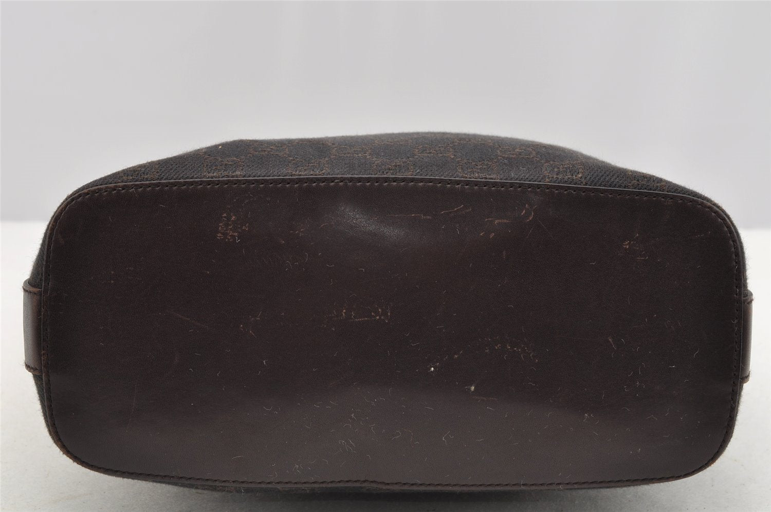 Authentic GUCCI Shoulder Hand Bag Purse GG Canvas Leather 01234 Brown 3093I