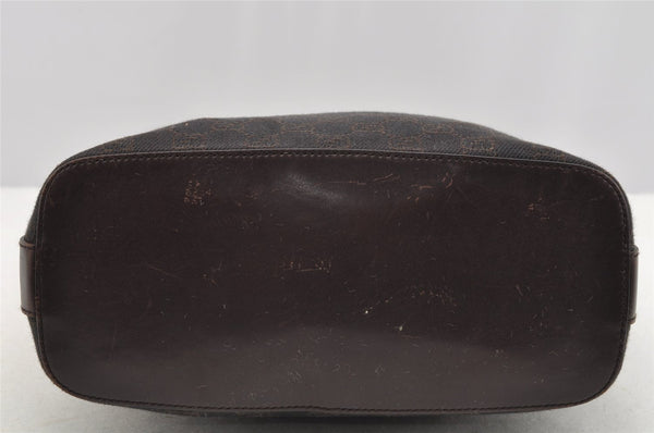 Authentic GUCCI Shoulder Hand Bag Purse GG Canvas Leather 01234 Brown 3093I