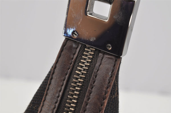 Authentic GUCCI Shoulder Hand Bag Purse GG Canvas Leather 01234 Brown 3093I