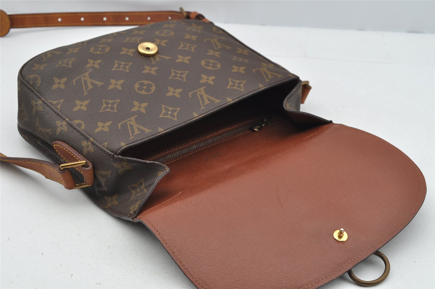 Authentic Louis Vuitton Monogram Saint Cloud GM M51242 Shoulder Cross Bag 3094I