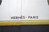 Authentic HERMES Carre 90 Scarf "LES VOITURES A TRANSFORMATION" Silk Black 3095E