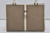 Authentic GUCCI Jackie Shoulder Hand Bag GG Canvas Leather 0021073 Beige 3095I