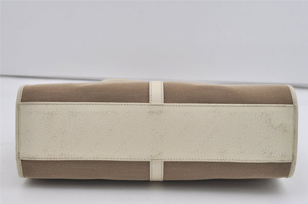 Authentic GUCCI Jackie Shoulder Hand Bag GG Canvas Leather 0021073 Beige 3095I