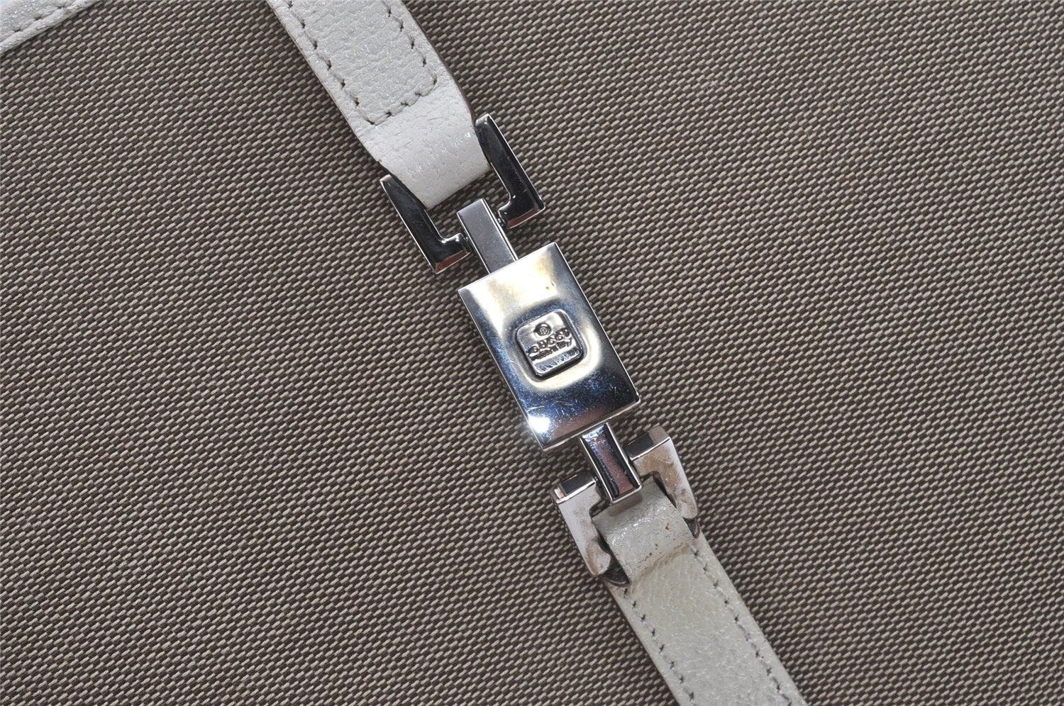 Authentic GUCCI Jackie Shoulder Hand Bag GG Canvas Leather 0021073 Beige 3095I