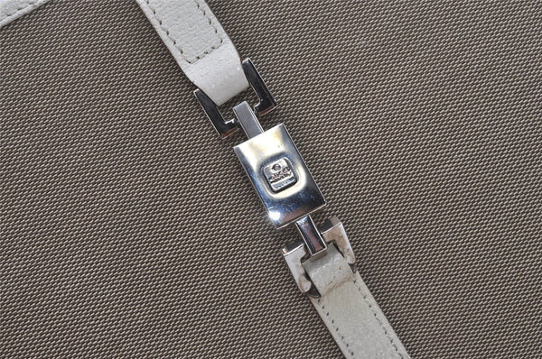 Authentic GUCCI Jackie Shoulder Hand Bag GG Canvas Leather 0021073 Beige 3095I