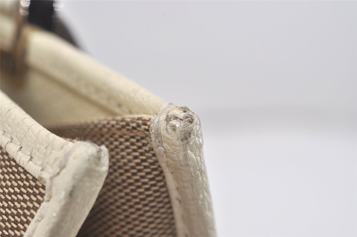 Authentic GUCCI Jackie Shoulder Hand Bag GG Canvas Leather 0021073 Beige 3095I