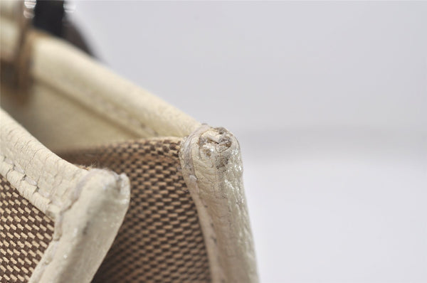 Authentic GUCCI Jackie Shoulder Hand Bag GG Canvas Leather 0021073 Beige 3095I