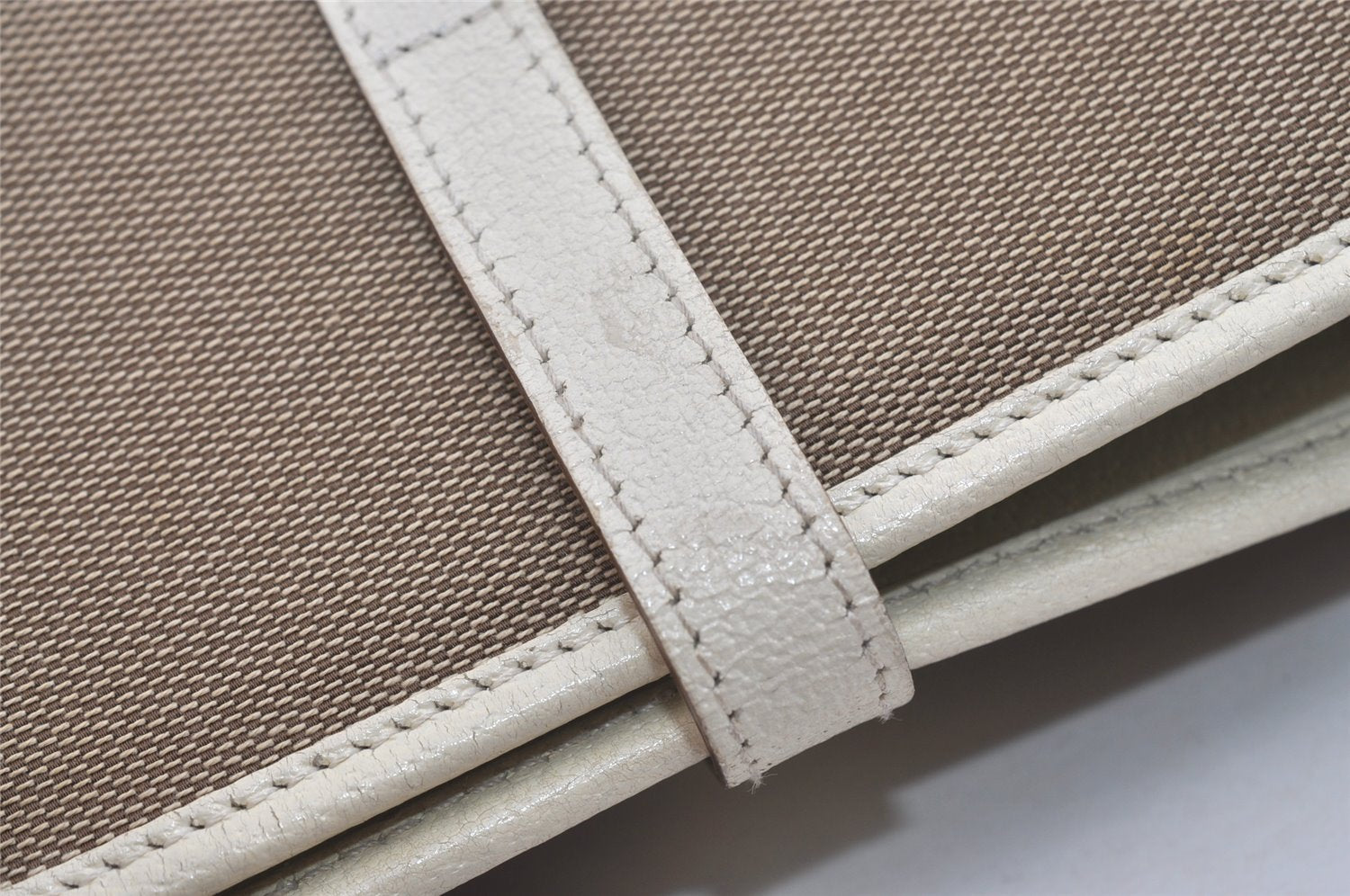 Authentic GUCCI Jackie Shoulder Hand Bag GG Canvas Leather 0021073 Beige 3095I