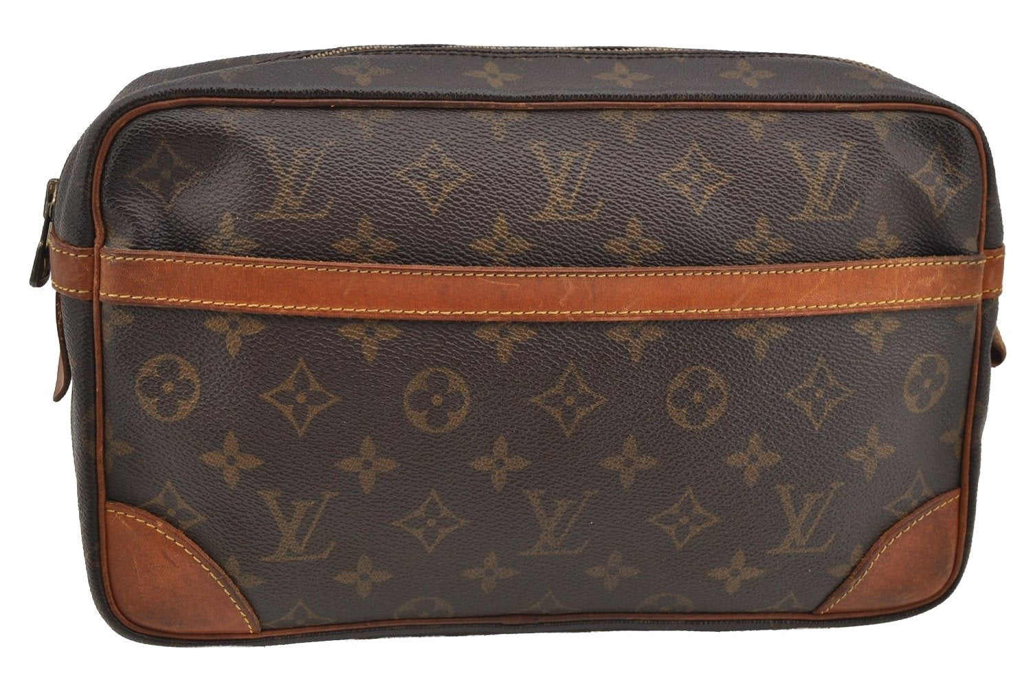 Authentic Louis Vuitton Monogram Compiegne 28 Clutch Hand Bag M51845 LV 3096I