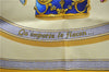 Authentic HERMES Carre 90 Scarf "Qu' importe le flacon" Silk Yellow 3099D