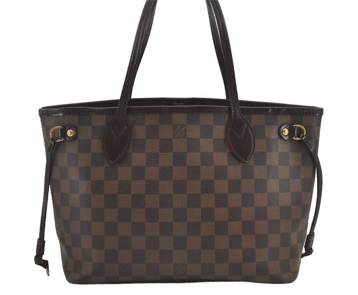 Authentic Louis Vuitton Damier Neverfull PM Shoulder Tote Bag N51109 LV 3099I