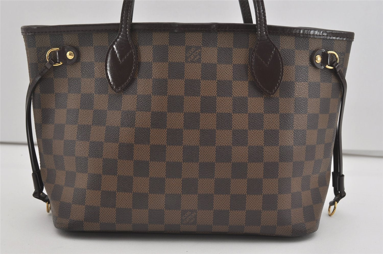 Authentic Louis Vuitton Damier Neverfull PM Shoulder Tote Bag N51109 LV 3099I