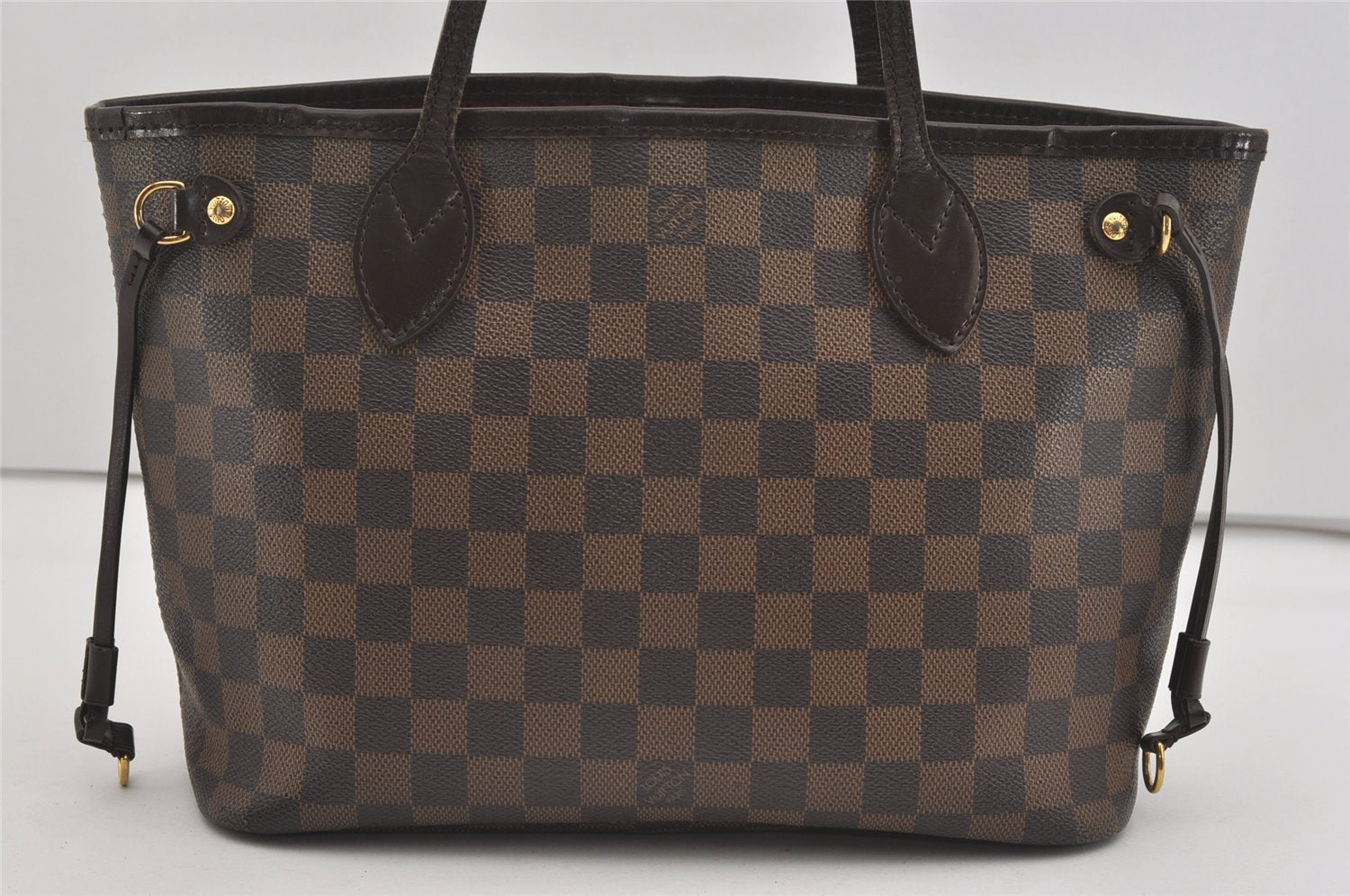 Authentic Louis Vuitton Damier Neverfull PM Shoulder Tote Bag N51109 LV 3099I