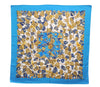 Authentic HERMES Carre 90 Scarf "l'ARBRE de SOiE" Silk Light Blue 3100E