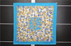 Authentic HERMES Carre 90 Scarf "l'ARBRE de SOiE" Silk Light Blue 3100E