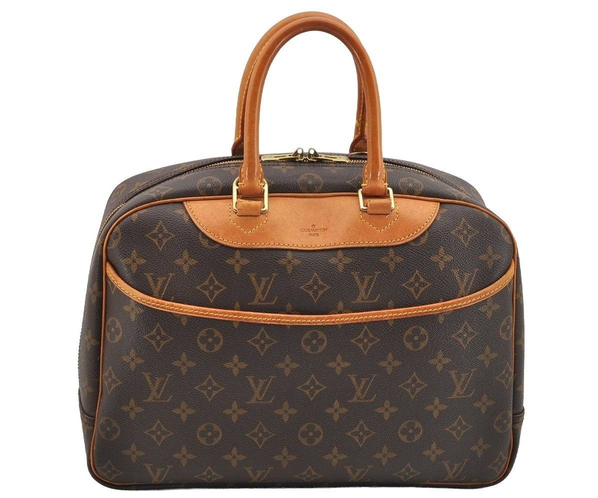 Authentic Louis Vuitton Monogram Deauville Hand Bag M47270 LV 3100I