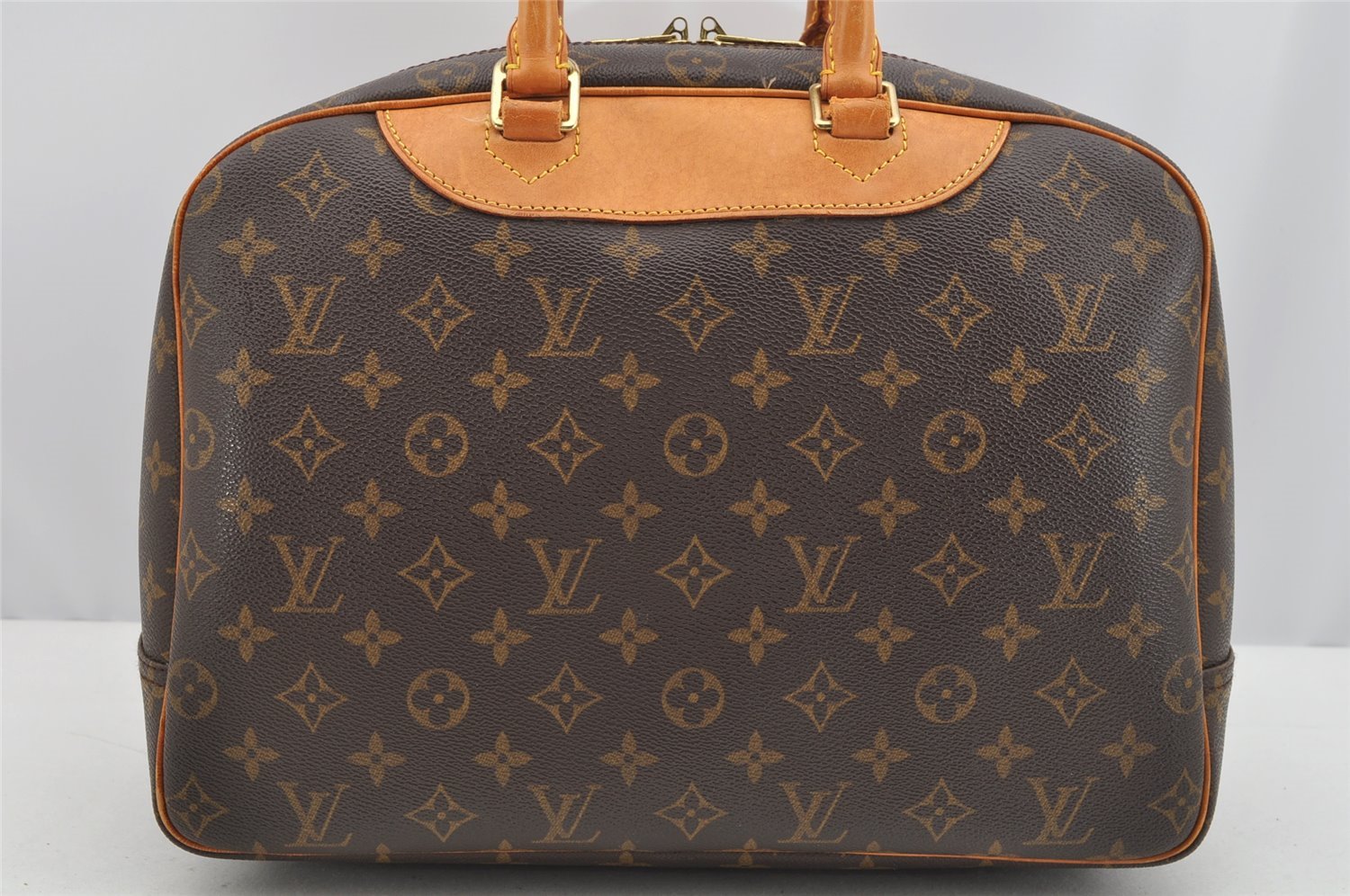 Authentic Louis Vuitton Monogram Deauville Hand Bag M47270 LV 3100I