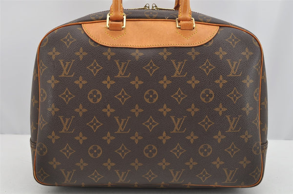 Authentic Louis Vuitton Monogram Deauville Hand Bag M47270 LV 3100I