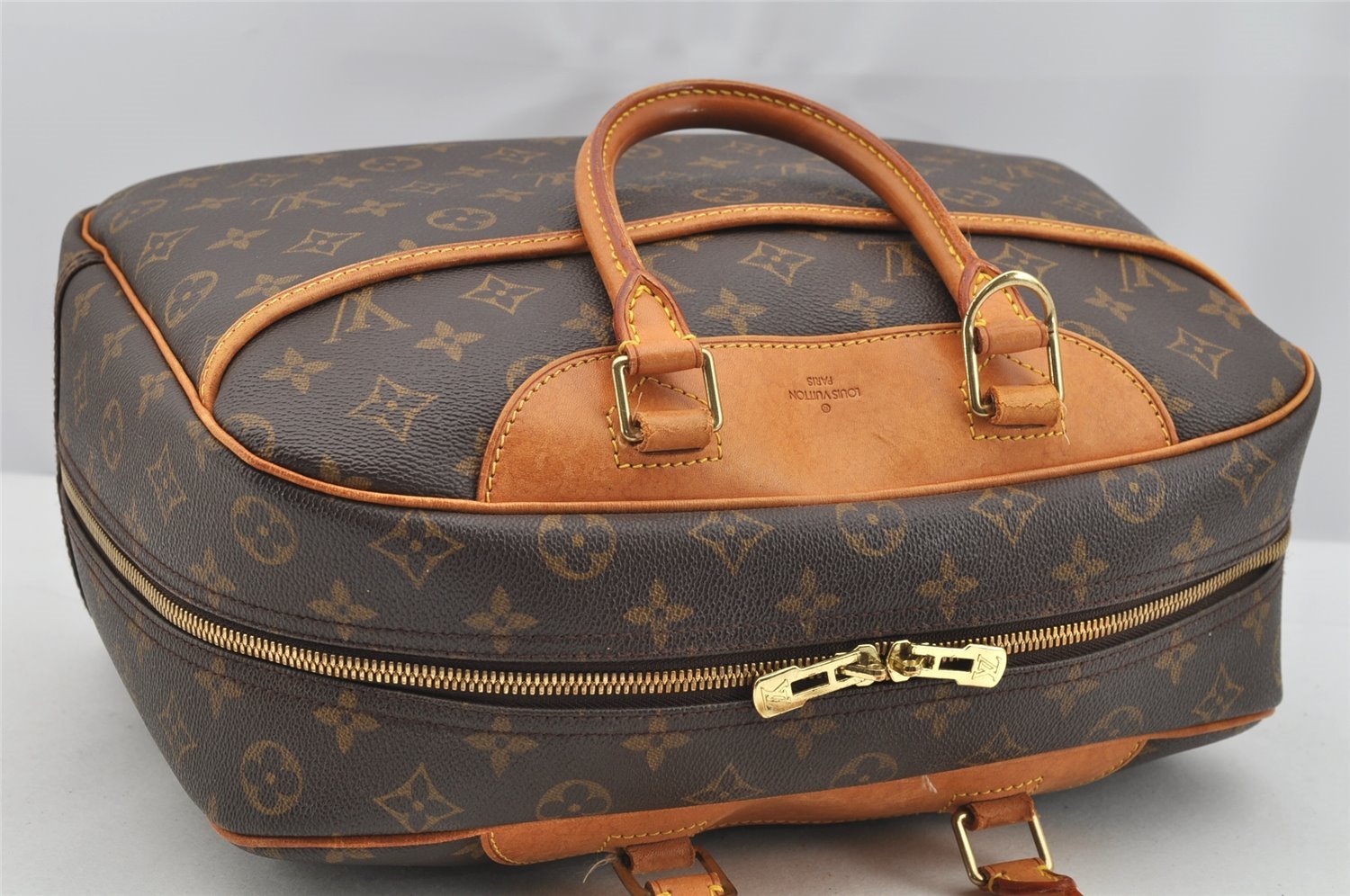Authentic Louis Vuitton Monogram Deauville Hand Bag M47270 LV 3100I
