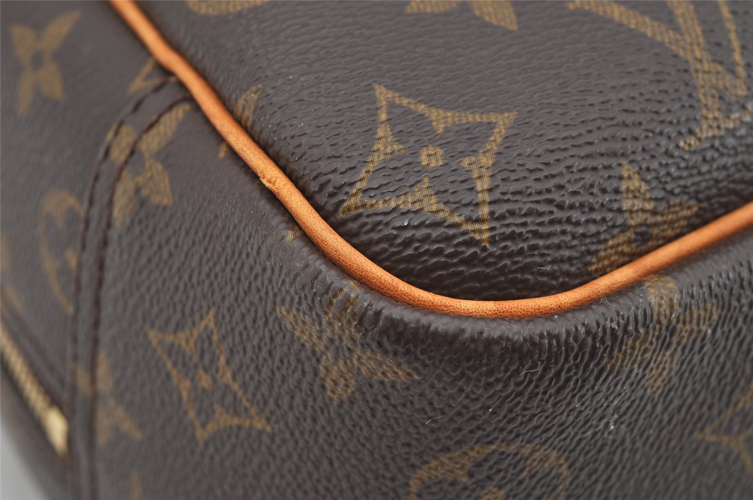 Authentic Louis Vuitton Monogram Deauville Hand Bag M47270 LV 3100I