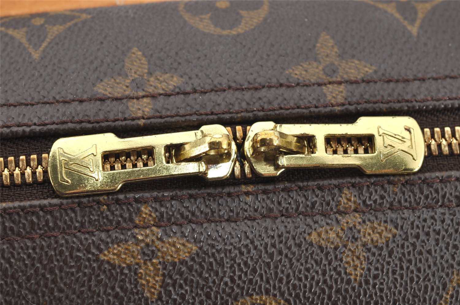 Authentic Louis Vuitton Monogram Deauville Hand Bag M47270 LV 3100I