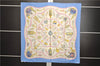 Authentic HERMES Carre 90 Scarf "Qu' importe le flacon..." Silk Light Blue 3102E