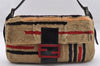 Authentic FENDI Mamma Baguette Shoulder Hand Bag Fur Leather Beige 3102I
