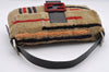 Authentic FENDI Mamma Baguette Shoulder Hand Bag Fur Leather Beige 3102I