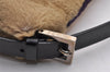Authentic FENDI Mamma Baguette Shoulder Hand Bag Fur Leather Beige 3102I