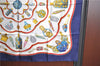 Authentic HERMES Carre 90 Scarf "Qu' importe le flacon..." Silk Navy 3103E